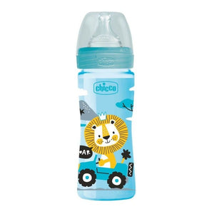 Chicco Bottle Colorful Plastic 250ml Blue 2M+