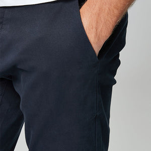 Navy Slim Fit Stretch Chinos Trouser - Allsport