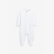 Load image into Gallery viewer, Pale Blue 4 Pack Cotton Elephant Sleepsuits (0-18mths) - Allsport
