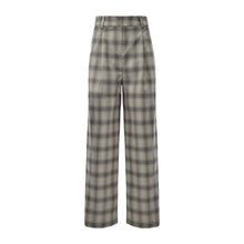 Load image into Gallery viewer, Neutral Check Wide Leg Trousers
