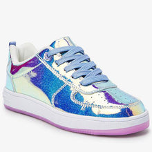 Load image into Gallery viewer, Iridescent Lace-Up Trainers (Older) - Allsport
