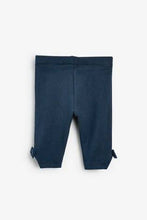 Load image into Gallery viewer, NAVY BOW CROPPED LEGGINGS (3MTHS-5YRS) - Allsport
