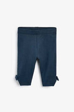 Load image into Gallery viewer, NAVY BOW CROPPED LEGGINGS (3MTHS-5YRS) - Allsport
