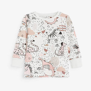 Pink/White 3 Pack Unicorn Snuggle Pyjamas (9mths-7yrs) - Allsport