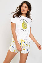 Load image into Gallery viewer, White Pineapple Print Short Set - Allsport
