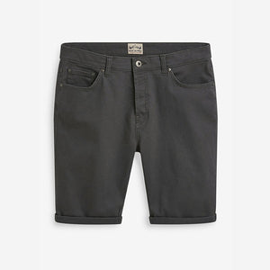 Charcoal Grey Slim Fit Motion Flex 5 Pocket Chino Shorts - Allsport