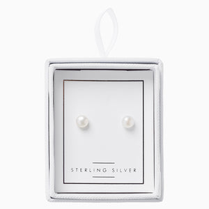 Sterling Silver Freshwater Pearl Stud Earrings - Allsport