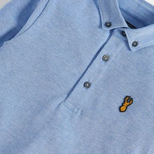 Load image into Gallery viewer, Light Blue Long Sleeve Pique Polo Shirt (3-12yrs) - Allsport
