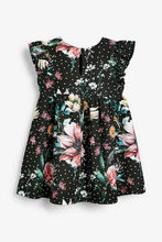 Load image into Gallery viewer, BLACK FLORAL PONTE DRESS (3MTHS-5YRS) - Allsport
