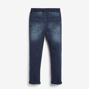 Rib Waist Indigo Skinny Fit Jersey Jeans (3-12yrs)