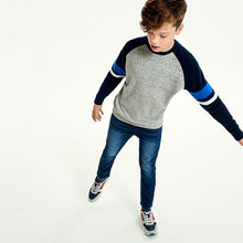 Load image into Gallery viewer, Rib Waist Indigo Skinny Fit Jersey Jeans (3-12yrs)
