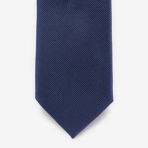 Blue Navy Slim Twill Tie - Allsport