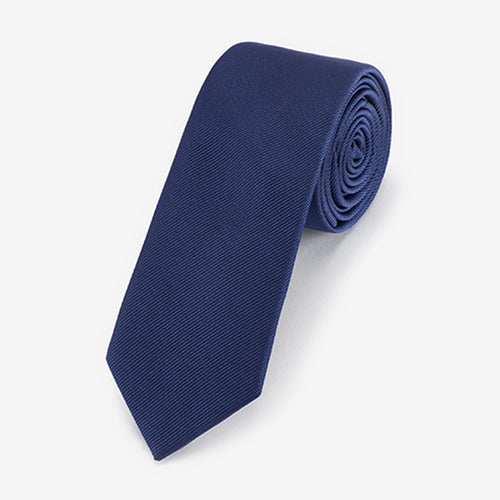 Blue Navy Slim Twill Tie - Allsport