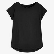 Load image into Gallery viewer, Black Cap Sleeve T-Shirt - Allsport
