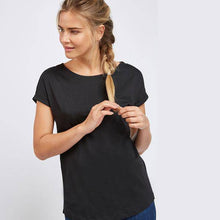 Load image into Gallery viewer, Black Cap Sleeve T-Shirt - Allsport
