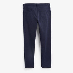Dark Blue Slim Fit Motion Flex Soft Touch Trousers - Allsport