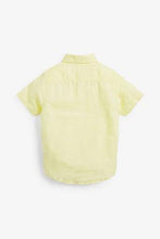 Load image into Gallery viewer, Linen Short Sleeves Yellow Mix Shirt - Allsport

