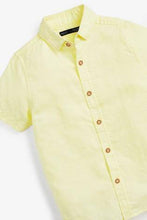 Load image into Gallery viewer, Linen Short Sleeves Yellow Mix Shirt - Allsport
