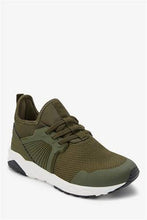 Load image into Gallery viewer, KHAKI Elastic Lace Trainers - Allsport
