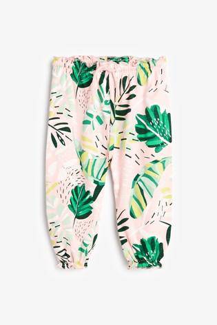 Pink Palm Print Trousers (Dhoti) - Allsport