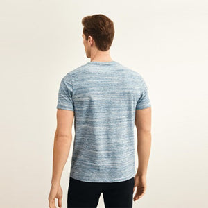 Light Blue Regular Fit  Stag Marl T-Shirt