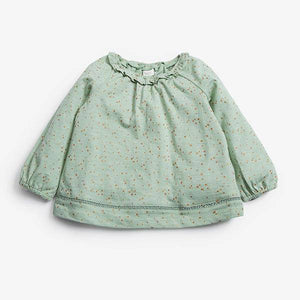 Mint Glitter Ruffle Top (3mths-6yrs) - Allsport