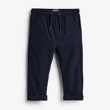 Load image into Gallery viewer, Navy Lined Pull-On Cord Trousers (3mths-5yrs) - Allsport
