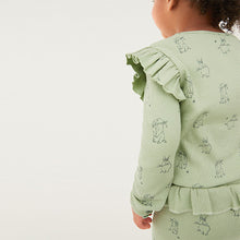 Load image into Gallery viewer, Mint Green Bunny Basic Rib T-shirt Jersey (3mths-6yrs) - Allsport

