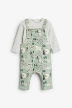 Load image into Gallery viewer, Green Jersey Character Dungarees, Bodysuit And Bib Set(0MTH-18MTHS) - Allsport
