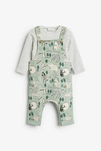 Green Jersey Character Dungarees, Bodysuit And Bib Set(0MTH-18MTHS) - Allsport