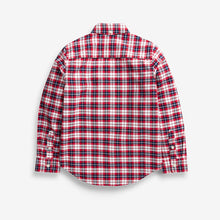 Load image into Gallery viewer, Red/Ecru Check Oxford Long Sleeve Shirt (3-12yrs) - Allsport
