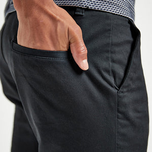 Charcoal Grey Skinny Fit Stretch Chino Trousers