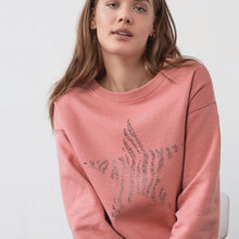 Load image into Gallery viewer, Pink Embellished Star Graphic Sweatshirt - Allsport
