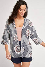 Load image into Gallery viewer, Navy Pattern Kimono Cardigan - Allsport
