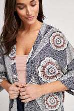 Load image into Gallery viewer, Navy Pattern Kimono Cardigan - Allsport
