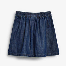 Load image into Gallery viewer, Dark Blue Denim Frill Pocket Skirt (3mths-6yrs) - Allsport

