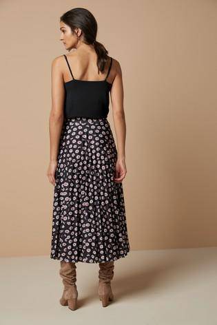 DAISY PRINT PLEAT SKIRT - Allsport