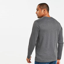 Load image into Gallery viewer, Charcaol Grey Marl Long Sleeve Crew Neck T-Shirt
