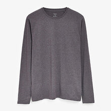 Load image into Gallery viewer, Charcaol Grey Marl Long Sleeve Crew Neck T-Shirt
