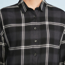 Load image into Gallery viewer, Monochrome Check Boyfriend Shirt - Allsport
