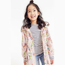 Load image into Gallery viewer, Pink Floral Shower Resistant Cagoule (3-12yrs) - Allsport
