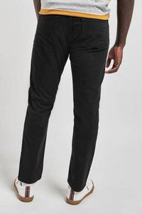Black Slim Fit Soft Touch Jeans Style Trousers - Allsport