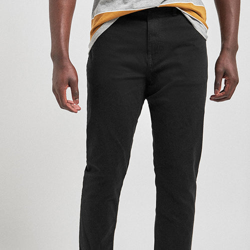 Black Slim Fit Motion Flex Soft Touch Trousers - Allsport