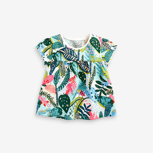 Tropical Print Cotton T-Shirt (3mths-6yrs) - Allsport