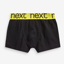 Load image into Gallery viewer, Black/ Bright Waistband 5 Pack Trunks (2-12yrs)
