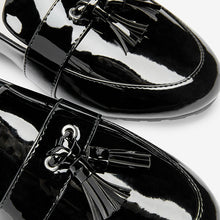 Load image into Gallery viewer, Black Cleated Tassel Loafers - Allsport
