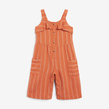 Load image into Gallery viewer, Rush Brown Stripe Linen Blend Playsuit (3mths-6yrs) - Allsport
