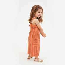 Load image into Gallery viewer, Rush Brown Stripe Linen Blend Playsuit (3mths-6yrs) - Allsport
