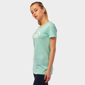 ESS+ Logo Heather Tee Mist Green - Allsport