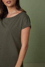 Load image into Gallery viewer, Khaki Relaxed Capped Sleeve Tunic - Allsport
